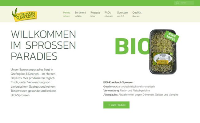 Homepage Sprossenparadies Grafing